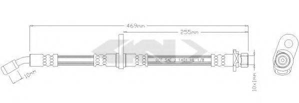 HONDA 01466-SS0-020 Гальмівний шланг