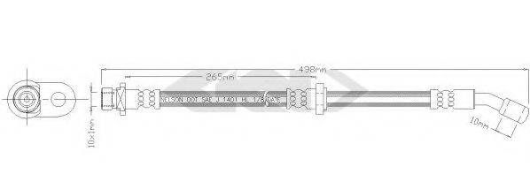 HONDA 01465-SD2-672 Гальмівний шланг