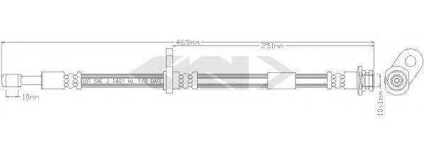 SPIDAN 340348 Гальмівний шланг