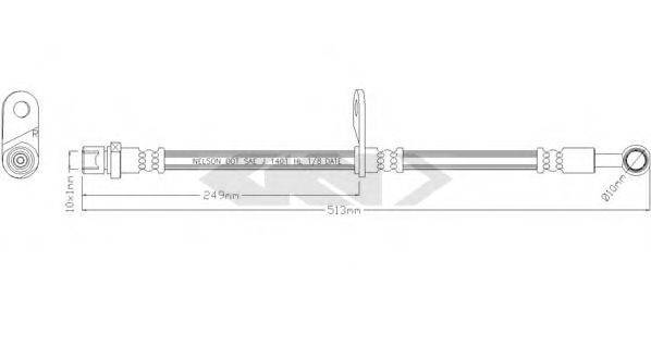 SUBARU 26591-FG020 Гальмівний шланг