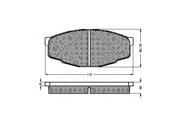 SIMER 0384 Комплект гальмівних колодок, дискове гальмо