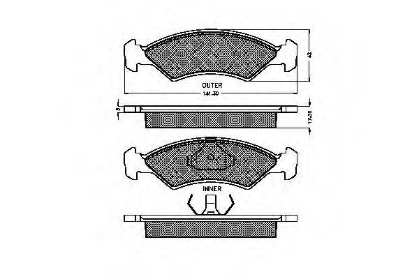 SPIDAN 20858 Комплект гальмівних колодок, дискове гальмо