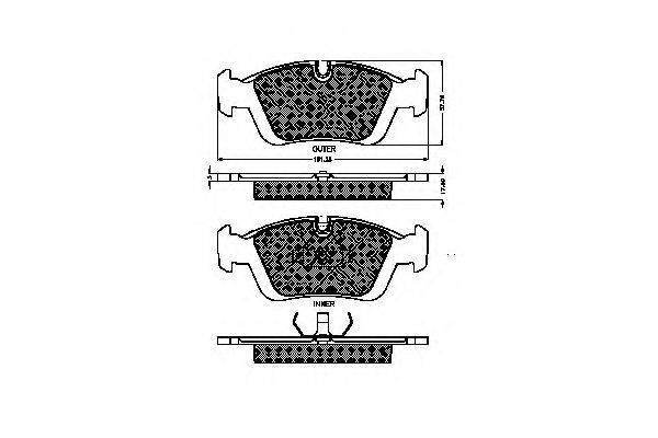 BMW 34 11 1 164 737 Комплект гальмівних колодок, дискове гальмо