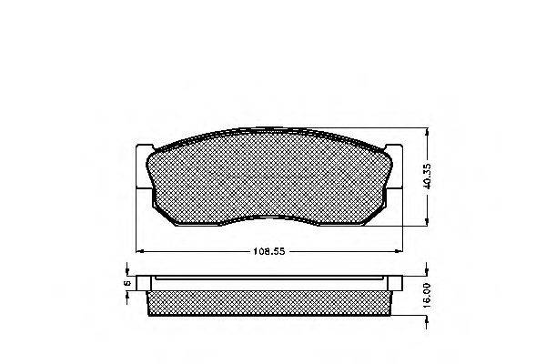 NISSAN 4106062A92 Комплект гальмівних колодок, дискове гальмо