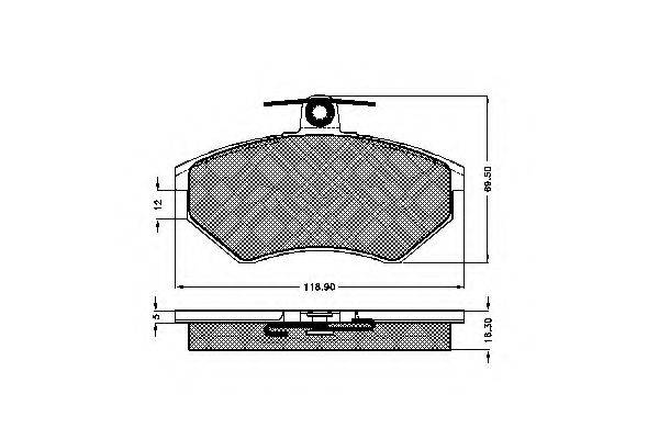 VW 357698151A Комплект гальмівних колодок, дискове гальмо