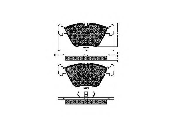 DAIMLER JLM 1829 Комплект гальмівних колодок, дискове гальмо