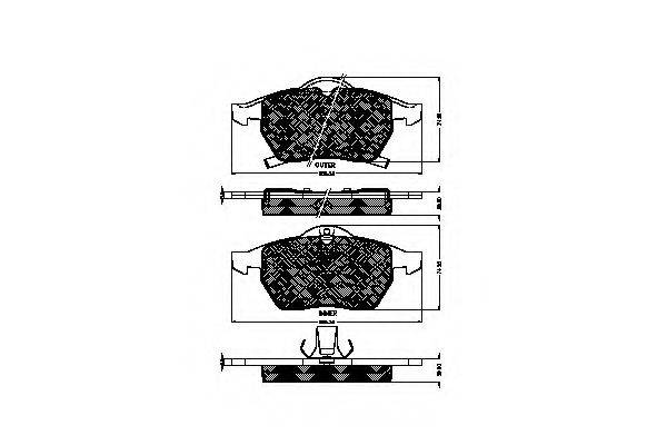 SIMER 0665.1 Комплект гальмівних колодок, дискове гальмо