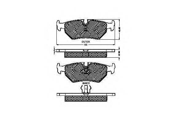 JAGUAR JLM 1833 Комплект гальмівних колодок, дискове гальмо