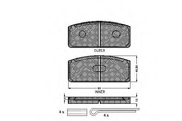 REMSA 02010 Комплект гальмівних колодок, дискове гальмо