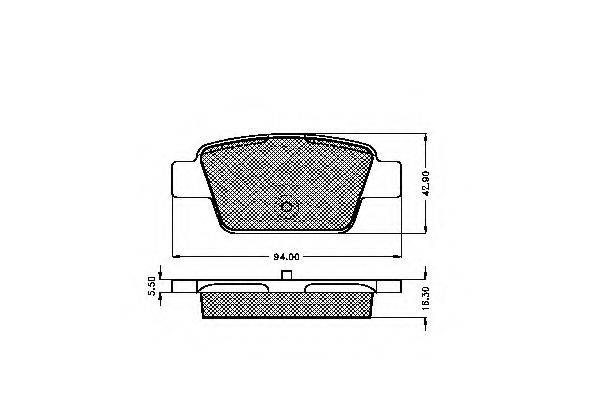 FIAT 9949280 Комплект гальмівних колодок, дискове гальмо