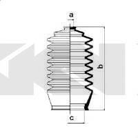 TOYOTA 4553512040 Комплект пильника, рульове керування