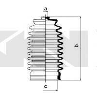 TOYOTA 4553514011 Комплект пильника, рульове керування