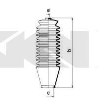 TOYOTA 4553614020 Комплект пильника, рульове керування