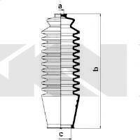 TOYOTA 4553610060 Комплект пильника, рульове керування