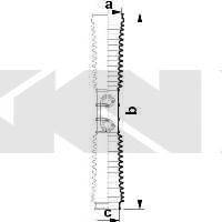 HONDA 53534S9A003 Комплект пильника, рульове керування