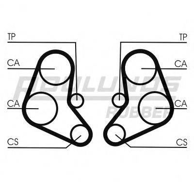 ROULUNDS RUBBER RR1463 Ремінь ГРМ