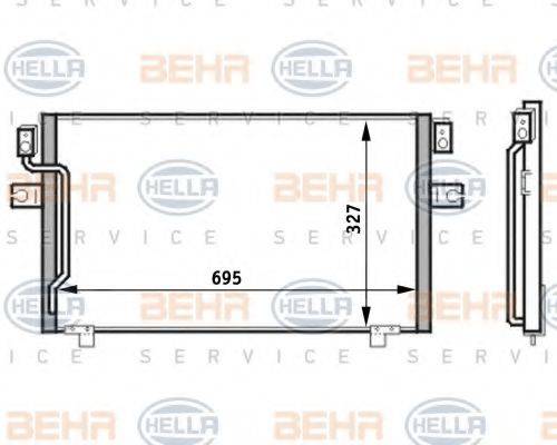 BEHR HELLA SERVICE 8FC351024181 Конденсатор, кондиціонер