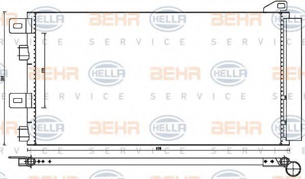 BEHR HELLA SERVICE 8FC351300641 Конденсатор, кондиціонер