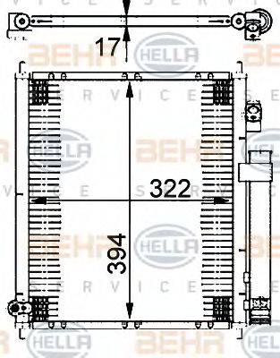 BEHR HELLA SERVICE 8FC351302221 Конденсатор, кондиціонер