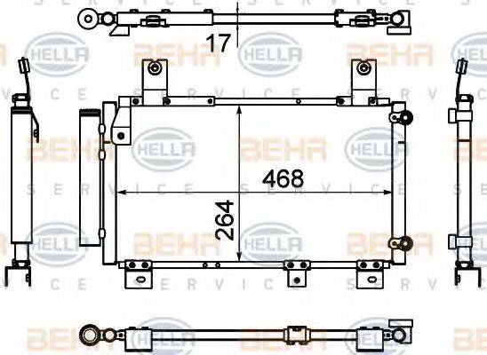 BEHR HELLA SERVICE 8FC351310741 Конденсатор, кондиціонер