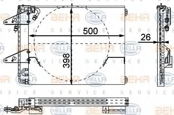 BEHR HELLA SERVICE 8FC351317191 Конденсатор, кондиціонер