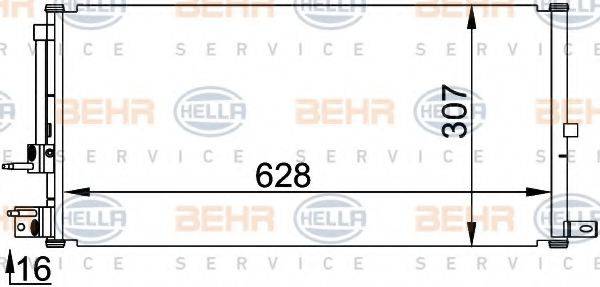 BEHR HELLA SERVICE 8FC351318401 Конденсатор, кондиціонер