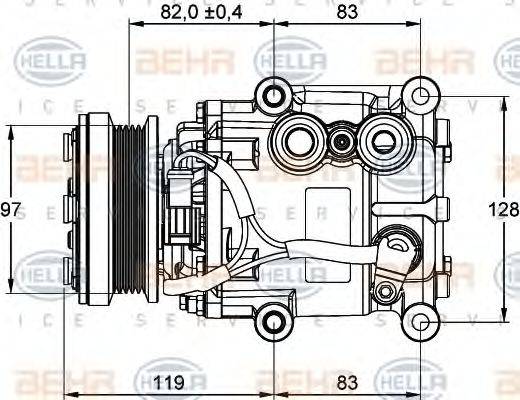 BEHR HELLA SERVICE 8FK 351 334-001