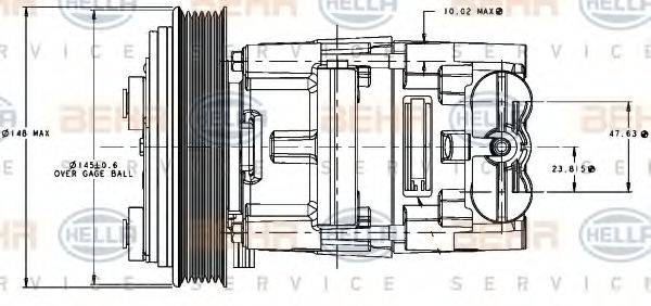 BEHR HELLA SERVICE 8FK351334131 Компресор, кондиціонер