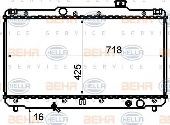 BEHR HELLA SERVICE 8MK376707511 Радіатор, охолодження двигуна