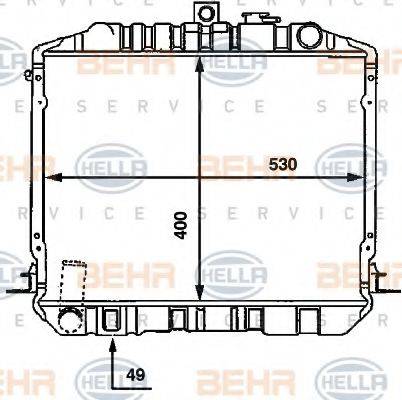 BEHR HELLA SERVICE 8MK376707601 Радіатор, охолодження двигуна