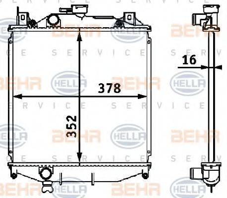 BEHR HELLA SERVICE 8MK376708201 Радіатор, охолодження двигуна