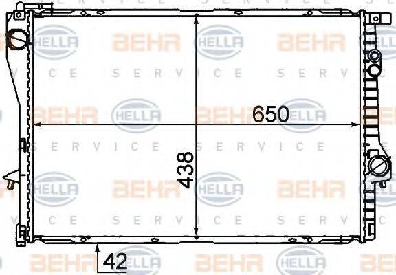 BEHR HELLA SERVICE 8MK376712234 Радіатор, охолодження двигуна