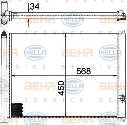 BEHR HELLA SERVICE 8MK376713431 Радіатор, охолодження двигуна