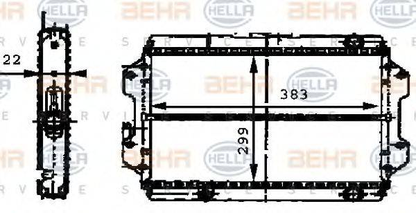 BEHR HELLA SERVICE 8MK376716401 Радіатор, охолодження двигуна