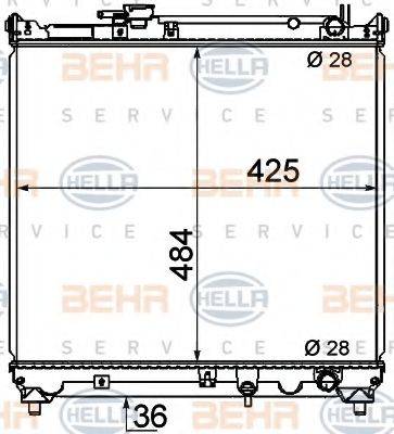 BEHR HELLA SERVICE 8MK376716421 Радіатор, охолодження двигуна