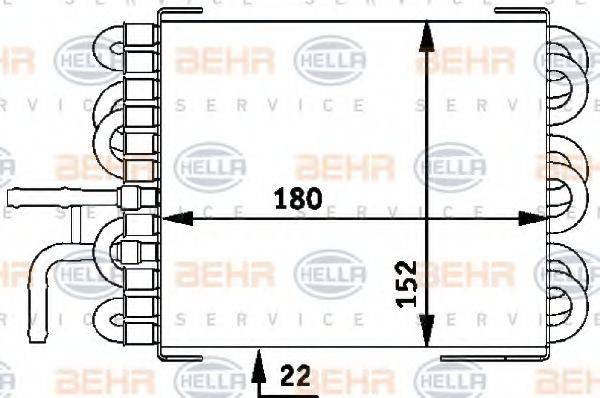 BEHR HELLA SERVICE 8MK376717401 Паливний радіатор