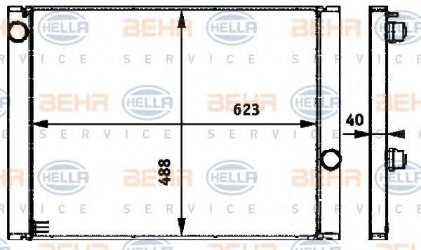 BEHR HELLA SERVICE 8MK376719151 Радіатор, охолодження двигуна