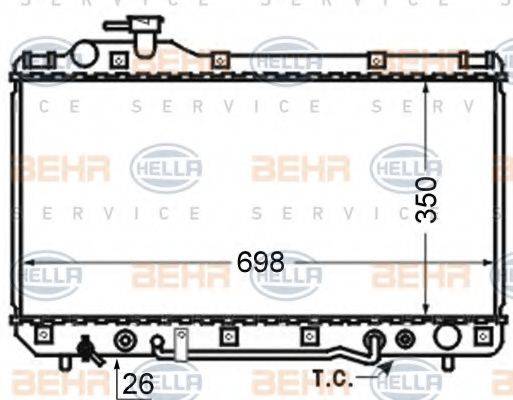 BEHR HELLA SERVICE 8MK376724721 Радіатор, охолодження двигуна