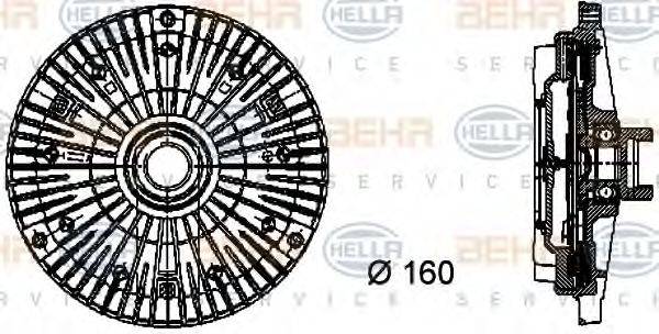 BEHR HELLA SERVICE 8MV376732081 Зчеплення, вентилятор радіатора