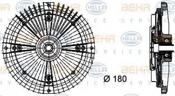 BEHR HELLA SERVICE 8MV376732461 Зчеплення, вентилятор радіатора