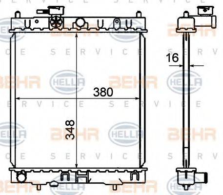 BEHR HELLA SERVICE 8MK376735171 Радіатор, охолодження двигуна