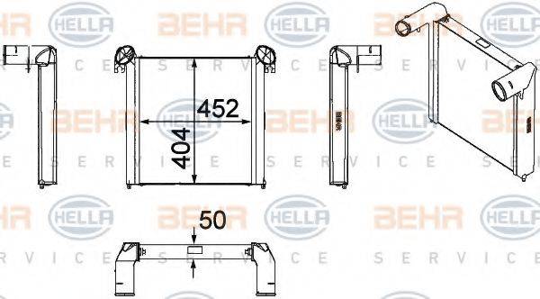 BEHR HELLA SERVICE 8ML376756061 Інтеркулер