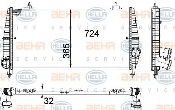 BEHR HELLA SERVICE 8ML376756751 Інтеркулер