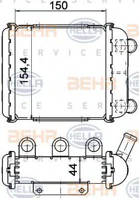 BEHR HELLA SERVICE 8MK376765231 Радіатор, охолодження двигуна