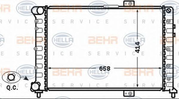 BEHR HELLA SERVICE 8MK376766091 Радіатор, охолодження двигуна