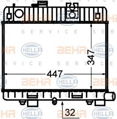 BEHR HELLA SERVICE 8MK376766461 Радіатор, охолодження двигуна