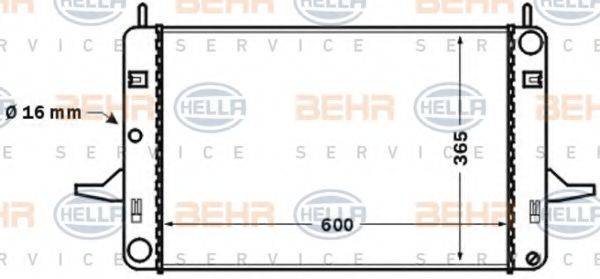 BEHR HELLA SERVICE 8MK376768191 Радіатор, охолодження двигуна