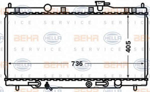 BEHR HELLA SERVICE 8MK376768321 Радіатор, охолодження двигуна