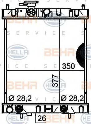 BEHR HELLA SERVICE 8MK376770451 Радіатор, охолодження двигуна