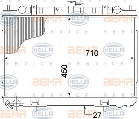 BEHR HELLA SERVICE 8MK376770781 Радіатор, охолодження двигуна